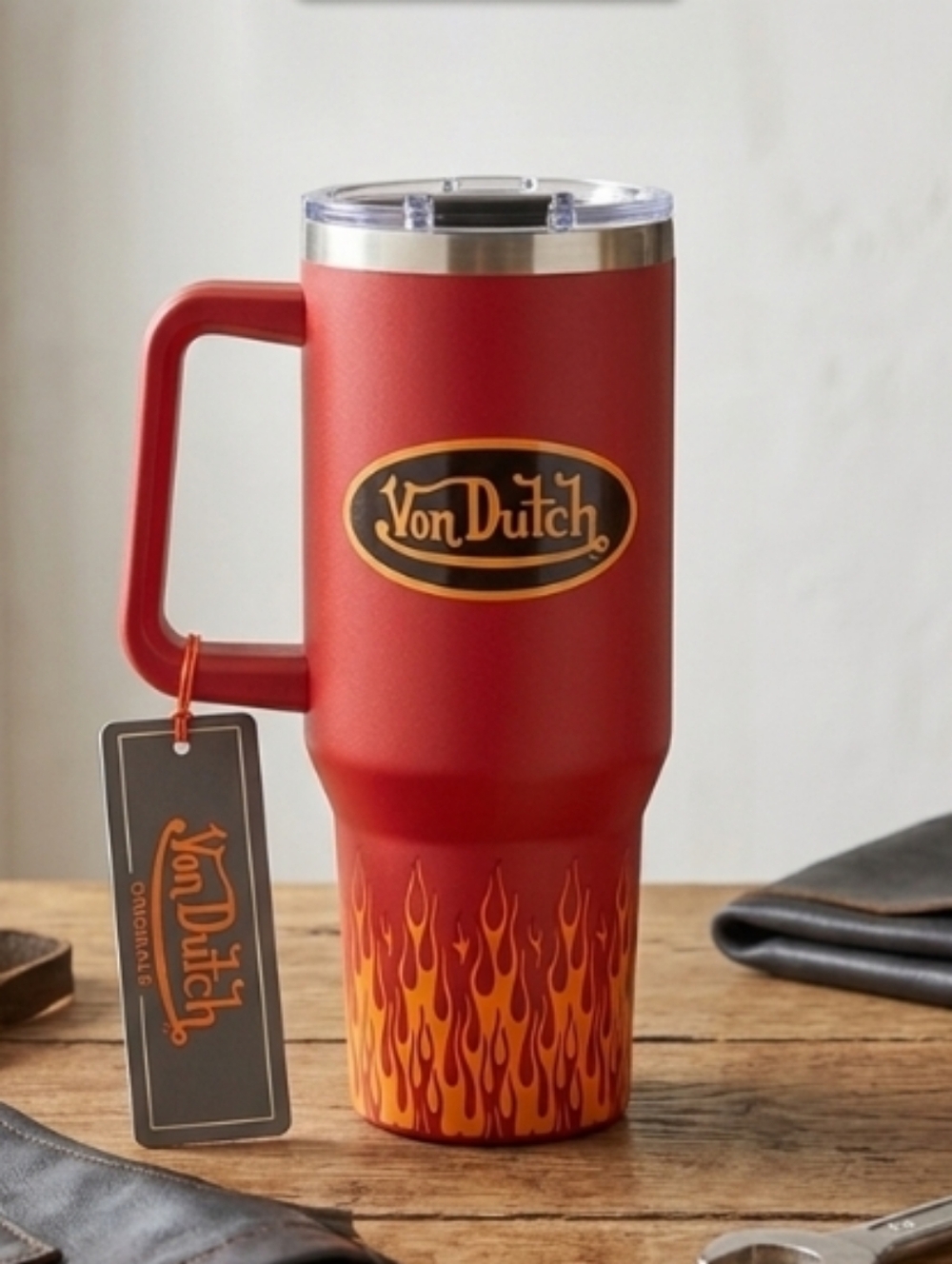 NWT VON DUTCH 40oz City of Angels Insulated Stainless Steel Tumbler